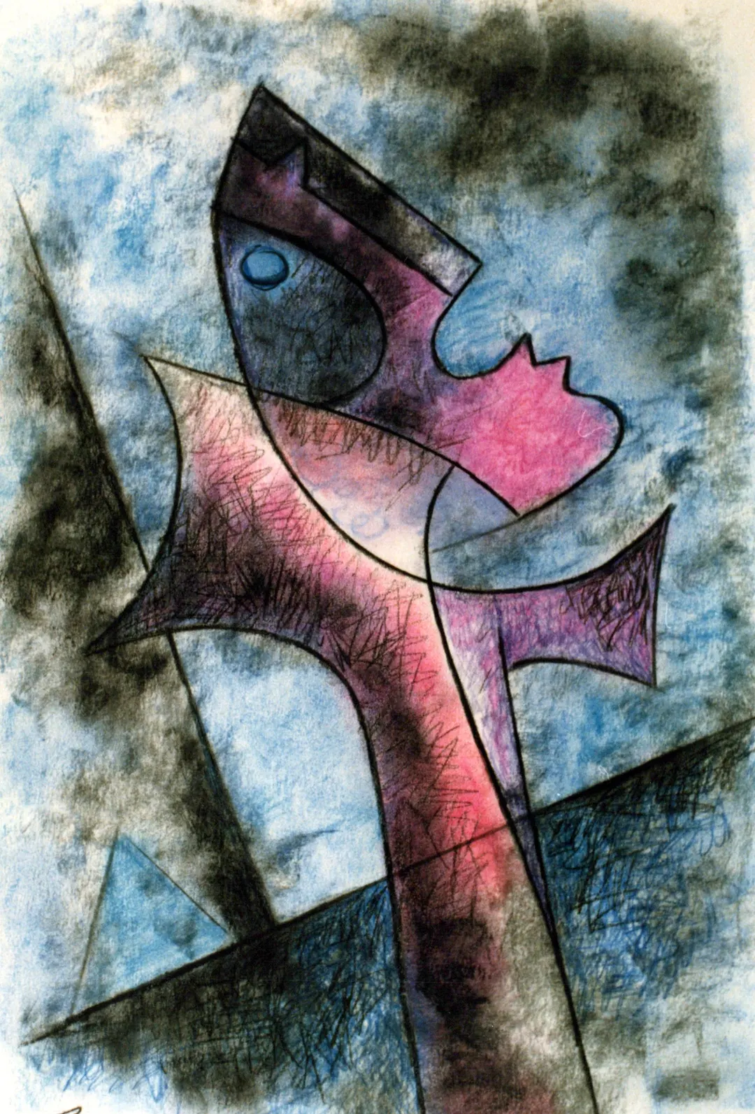 Técnica mixta sobre papel de Byron Gálvez, BG-080