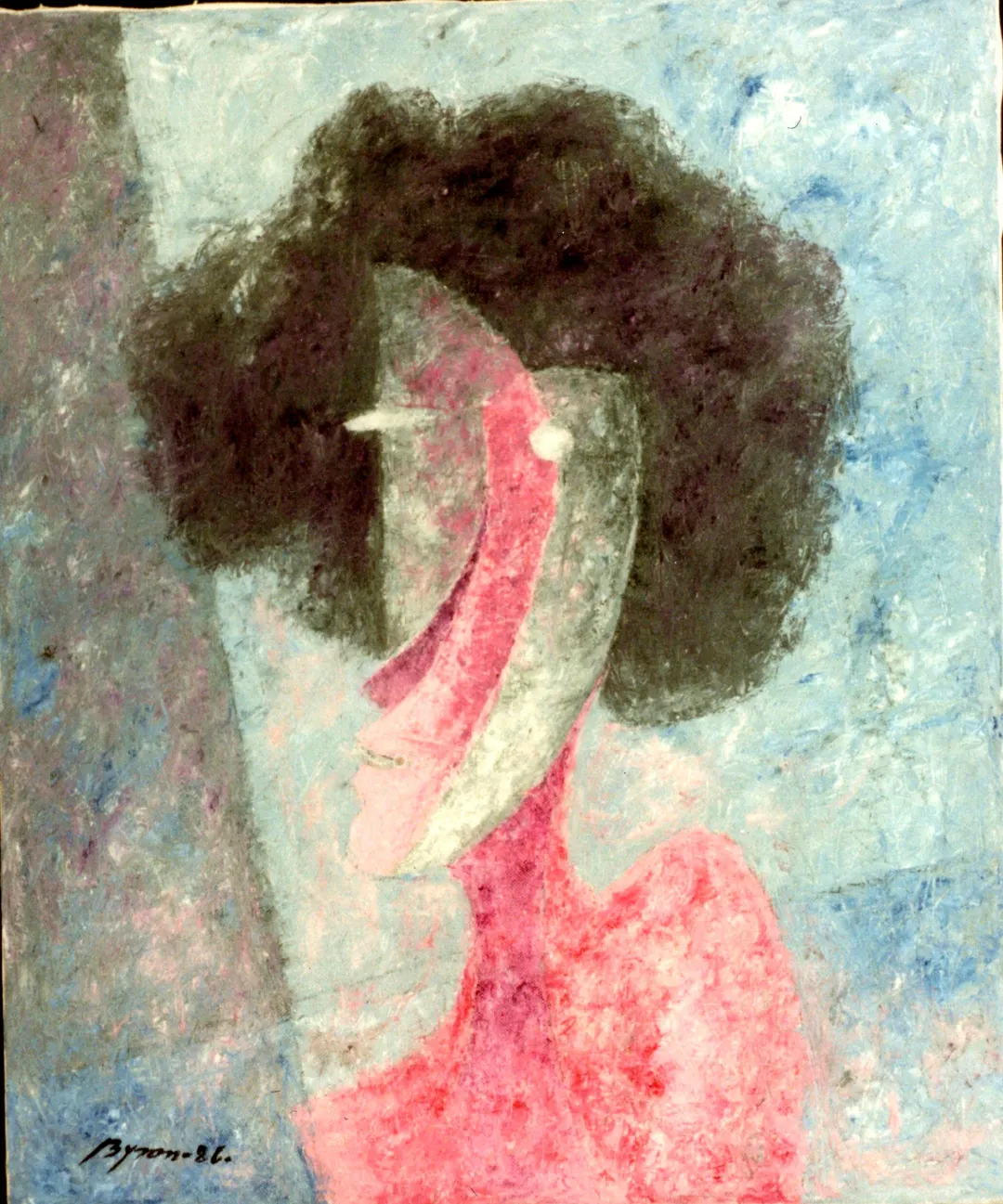 Técnica mixta sobre papel de Byron Gálvez, BG-081